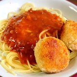 ライスボール☆ミートソースパスタと一緒に